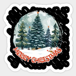 MERRY CHRISTMAS, LET IT SNOW,SNOWMAN Sticker